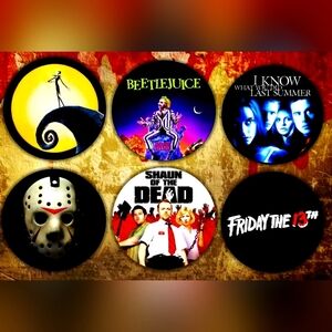 Horror Movie Buttons Halloween Costume Nightmare Before Christmas